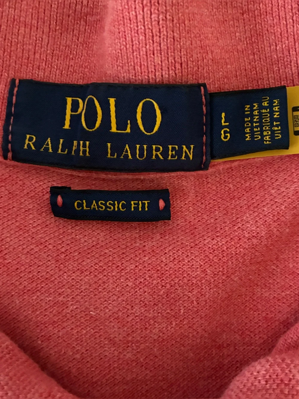 Polo Ralph Lauren Men’s Large Classic Fit Mesh Piqué Polo Shirt Dark Coral Red